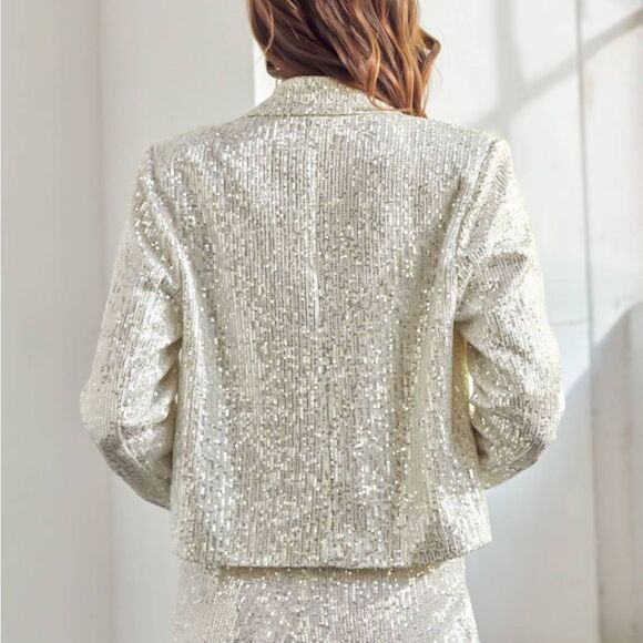 Sequin Crop Blazer  - Picture 4 of 4